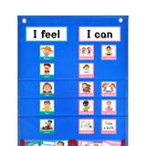 Maxbell Kids Visual Schedule Teaching Tools Durable Chore Chart Routine Pocket Chart
