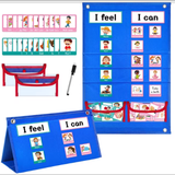 Maxbell Kids Visual Schedule Teaching Tools Durable Chore Chart Routine Pocket Chart