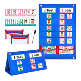Maxbell Kids Visual Schedule Teaching Tools Durable Chore Chart Routine Pocket Chart