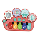 Maxbell Light up Music Baby Toys Early Learning Cartoon for Toddlers Babies Birthday red