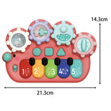 Maxbell Light up Music Baby Toys Early Learning Cartoon for Toddlers Babies Birthday red