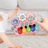 Maxbell Light up Music Baby Toys Early Learning Cartoon for Toddlers Babies Birthday pink