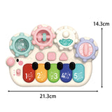 Maxbell Light up Music Baby Toys Early Learning Cartoon for Toddlers Babies Birthday white