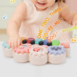 Maxbell Light up Music Baby Toys Early Learning Cartoon for Toddlers Babies Birthday white