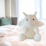 Maxbell Soft Cartoon Flying Dragon Pillow Doll for Home Sofa Bed Holidays Kids White