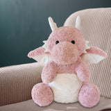 Maxbell Soft Cartoon Flying Dragon Pillow Doll for Home Sofa Bed Holidays Kids Pink