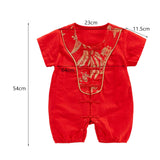 Maxbell New Year Newborn Boy Outfit Party Favor for Chinese New Year Outdoor Summer
