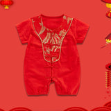 Maxbell New Year Newborn Boy Outfit Party Favor for Chinese New Year Outdoor Summer