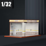 Maxbell 1/32 Parking Lot Display Case Model Car Parking Lot Garage Desktop Decor