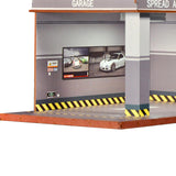 Maxbell 1/32 Parking Lot Display Case Model Car Parking Lot Garage Desktop Decor