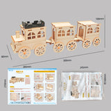 Maxbell Small Train Model Kits Self Assembly Stem Building Kits Kids Adults Gift