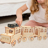 Maxbell Small Train Model Kits Self Assembly Stem Building Kits Kids Adults Gift