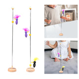 Maxbell Wooden Bird Pole Toy Funny Pecking Bird on A Pole for Teens Kids Boys Girls