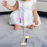 Maxbell Wooden Bird Pole Toy Funny Pecking Bird on A Pole for Teens Kids Boys Girls