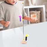 Maxbell Wooden Bird Pole Toy Funny Pecking Bird on A Pole for Teens Kids Boys Girls