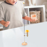 Maxbell Wooden Bird Pole Toy Bird Pole Pecking Sliding Toy for Adults Children Teens