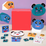 Maxbell Face Changing Puzzles Blocks Educational for Baby Girls and Boys Party Favor