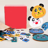 Maxbell Face Changing Puzzles Blocks Educational for Baby Girls and Boys Party Favor