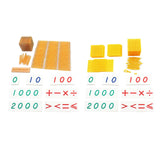 Maxbell Montessori Math Toys Hands on Ability Kids Mathematics Learning for Children Golden