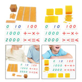 Maxbell Montessori Math Toys Hands on Ability Kids Mathematics Learning for Children Golden