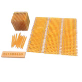 Maxbell Montessori Math Toys Hands on Ability Kids Mathematics Learning for Children Golden