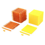 Maxbell Montessori Math Toys Hands on Ability Kids Mathematics Learning for Children Golden