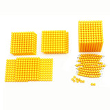 Maxbell Montessori Math Toys Hands on Ability Kids Mathematics Learning for Children Yellow