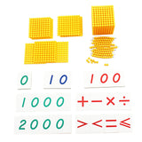 Maxbell Montessori Math Toys Hands on Ability Kids Mathematics Learning for Children Yellow
