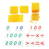 Maxbell Montessori Math Toys Hands on Ability Kids Mathematics Learning for Children Yellow
