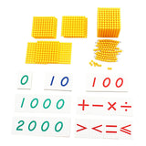 Maxbell Montessori Math Toys Hands on Ability Kids Mathematics Learning for Children Yellow
