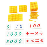 Maxbell Montessori Math Toys Hands on Ability Kids Mathematics Learning for Children Yellow