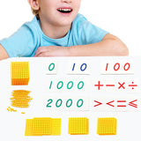 Maxbell Montessori Math Toys Hands on Ability Kids Mathematics Learning for Children Yellow