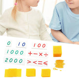 Maxbell Montessori Math Toys Hands on Ability Kids Mathematics Learning for Children Yellow