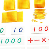Maxbell Montessori Math Toys Hands on Ability Kids Mathematics Learning for Children Yellow