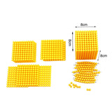 Maxbell Montessori Math Toys Hands on Ability Kids Mathematics Learning for Children Yellow