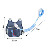 Maxbell Anti Lost Wristband Children Wrist Traction Rope for Walking Travel Shopping dark blue