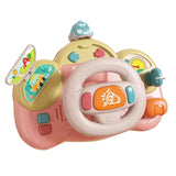 Maxbell Steering Wheel Toy Mini Turn and Learn Driver Baby Boys Girls Birthday Gifts pink