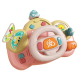 Maxbell Steering Wheel Toy Mini Turn and Learn Driver Baby Boys Girls Birthday Gifts pink