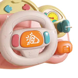Maxbell Steering Wheel Toy Mini Turn and Learn Driver Baby Boys Girls Birthday Gifts pink