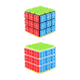 Maxbell Building Brick Blocks 3x3 Speed Cube for Imagination Coordination Creativity black bottom