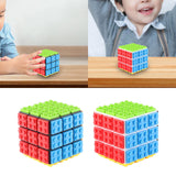 Maxbell Building Brick Blocks 3x3 Speed Cube for Imagination Coordination Creativity black bottom