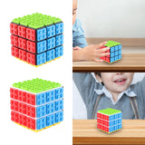 Maxbell Building Brick Blocks 3x3 Speed Cube for Imagination Coordination Creativity black bottom