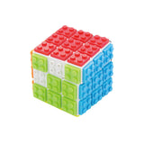 Maxbell Building Brick Blocks 3x3 Speed Cube for Imagination Coordination Creativity black bottom