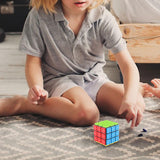 Maxbell Building Brick Blocks 3x3 Speed Cube for Imagination Coordination Creativity black bottom