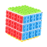 Maxbell Building Brick Blocks 3x3 Speed Cube for Imagination Coordination Creativity white bottom