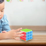 Maxbell Building Brick Blocks 3x3 Speed Cube for Imagination Coordination Creativity white bottom