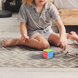 Maxbell Building Brick Blocks 3x3 Speed Cube for Imagination Coordination Creativity white bottom