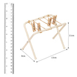 Maxbell Dollhouse Clothes Drying Rack Playset for Doll House Laundry Room Kids Gifts white