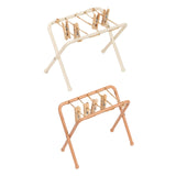 Maxbell Dollhouse Clothes Drying Rack Playset for Doll House Laundry Room Kids Gifts white