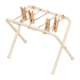 Maxbell Dollhouse Clothes Drying Rack Playset for Doll House Laundry Room Kids Gifts white